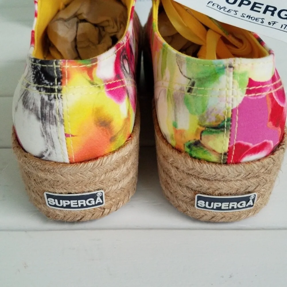 Superga women’s floral platform espadrilles - Picture 9 of 11